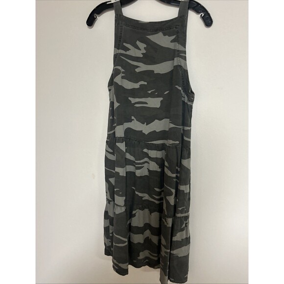 Splendid Camo Tiered Tank Dress Small Gray Charcoal Camouflage - Picture 8 of 8